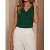 image:imageZESICA Womens 2026 Summer Cowl Neck Sleeveless Business Casual Tank TopsGreen