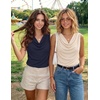 image:imageZESICA Womens 2026 Summer Cowl Neck Sleeveless Business Casual Tank TopsNavy