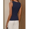 image:imageZESICA Womens 2026 Summer Cowl Neck Sleeveless Business Casual Tank TopsNavy