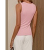 image:imageZESICA Womens 2026 Summer Cowl Neck Sleeveless Business Casual Tank TopsPink