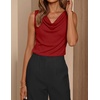 image:imageZESICA Womens 2026 Summer Cowl Neck Sleeveless Business Casual Tank TopsRed