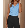 image:imageZESICA Womens 2026 Summer Cowl Neck Sleeveless Business Casual Tank TopsSkyblue