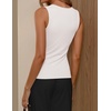image:imageZESICA Womens 2026 Summer Cowl Neck Sleeveless Business Casual Tank TopsWhite