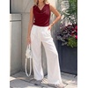 image:imageZESICA Womens 2026 Summer Cowl Neck Sleeveless Business Casual Tank TopsWine