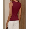 image:imageZESICA Womens 2026 Summer Cowl Neck Sleeveless Business Casual Tank TopsWine