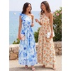 image:imageZESICA Womens 2026 Summer Floral Sleeveless Maxi DressApricot