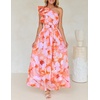 image:imageZESICA Womens 2026 Summer Floral Sleeveless Maxi DressOrange