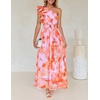 image:imageZESICA Womens 2026 Summer Floral Sleeveless Maxi DressOrange