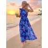 image:imageZESICA Womens 2026 Summer Floral Sleeveless Maxi DressRoyal Blue