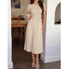 image:imageZESICA Womens 2026 Summer Short Sleeve Knit Midi DressesApricot