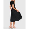 image:imageZESICA Womens 2026 Summer Short Sleeve Knit Midi DressesBlack