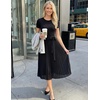 image:imageZESICA Womens 2026 Summer Short Sleeve Knit Midi DressesBlack