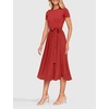 image:imageZESICA Womens 2026 Summer Short Sleeve Knit Midi DressesCherry