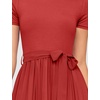 image:imageZESICA Womens 2026 Summer Short Sleeve Knit Midi DressesCherry