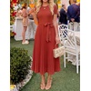 image:imageZESICA Womens 2026 Summer Short Sleeve Knit Midi DressesCherry