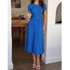 image:imageZESICA Womens 2026 Summer Short Sleeve Knit Midi DressesCobalt Blue