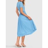 image:imageZESICA Womens 2026 Summer Short Sleeve Knit Midi DressesLightblue