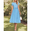 image:imageZESICA Womens 2026 Summer Short Sleeve Knit Midi DressesLightblue