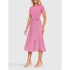 image:imageZESICA Womens 2026 Summer Short Sleeve Knit Midi DressesPink