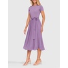 image:imageZESICA Womens 2026 Summer Short Sleeve Knit Midi DressesPurple