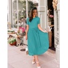 image:imageZESICA Womens 2026 Summer Short Sleeve Knit Midi DressesTurquoise