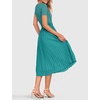image:imageZESICA Womens 2026 Summer Short Sleeve Knit Midi DressesTurquoise