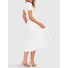 image:imageZESICA Womens 2026 Summer Short Sleeve Knit Midi DressesWhite