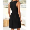 image:imageZESICA Womens 2026 Summer Sleeveless Pleated Mini DressBlack