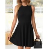 image:imageZESICA Womens 2026 Summer Sleeveless Pleated Mini DressBlack