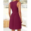 image:imageZESICA Womens 2026 Summer Sleeveless Pleated Mini DressEggplant