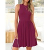 image:imageZESICA Womens 2026 Summer Sleeveless Pleated Mini DressEggplant