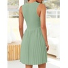 image:imageZESICA Womens 2026 Summer Sleeveless Pleated Mini DressLightgreen