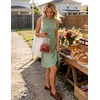 image:imageZESICA Womens 2026 Summer Sleeveless Pleated Mini DressLightgreen