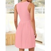 image:imageZESICA Womens 2026 Summer Sleeveless Pleated Mini DressPink