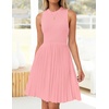 image:imageZESICA Womens 2026 Summer Sleeveless Pleated Mini DressPink