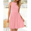 image:imageZESICA Womens 2026 Summer Sleeveless Pleated Mini DressPink