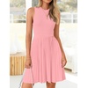 image:imageZESICA Womens 2026 Summer Sleeveless Pleated Mini DressPink