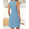 image:imageZESICA Womens 2026 Summer Sleeveless Pleated Mini DressSky