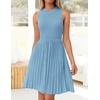 image:imageZESICA Womens 2026 Summer Sleeveless Pleated Mini DressSky