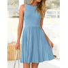 image:imageZESICA Womens 2026 Summer Sleeveless Pleated Mini DressSky