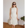 image:imageZESICA Womens 2026 Summer Sleeveless Pleated Mini DressWhite