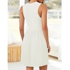 image:imageZESICA Womens 2026 Summer Sleeveless Pleated Mini DressWhite