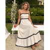 image:imageZESICA Womens 2026 Summer Spaghetti Straps Midi DressApricot