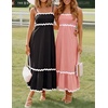image:imageZESICA Womens 2026 Summer Spaghetti Straps Midi DressCoral Pink