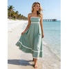 image:imageZESICA Womens 2026 Summer Spaghetti Straps Midi DressSage