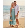 image:imageZESICA Womens 2026 Summer Spaghetti Straps Midi DressSage