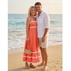 image:imageZESICA Womens 2026 Summer Spaghetti Straps Midi DressWatermelon Red