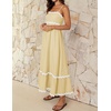 image:imageZESICA Womens 2026 Summer Spaghetti Straps Midi DressYellow