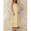 image:imageZESICA Womens 2026 Summer Spaghetti Straps Midi DressYellow