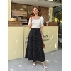 image:imageZESICA Womens Bohemian Floral Printed Elastic Waist A Line Maxi SkirtBlack